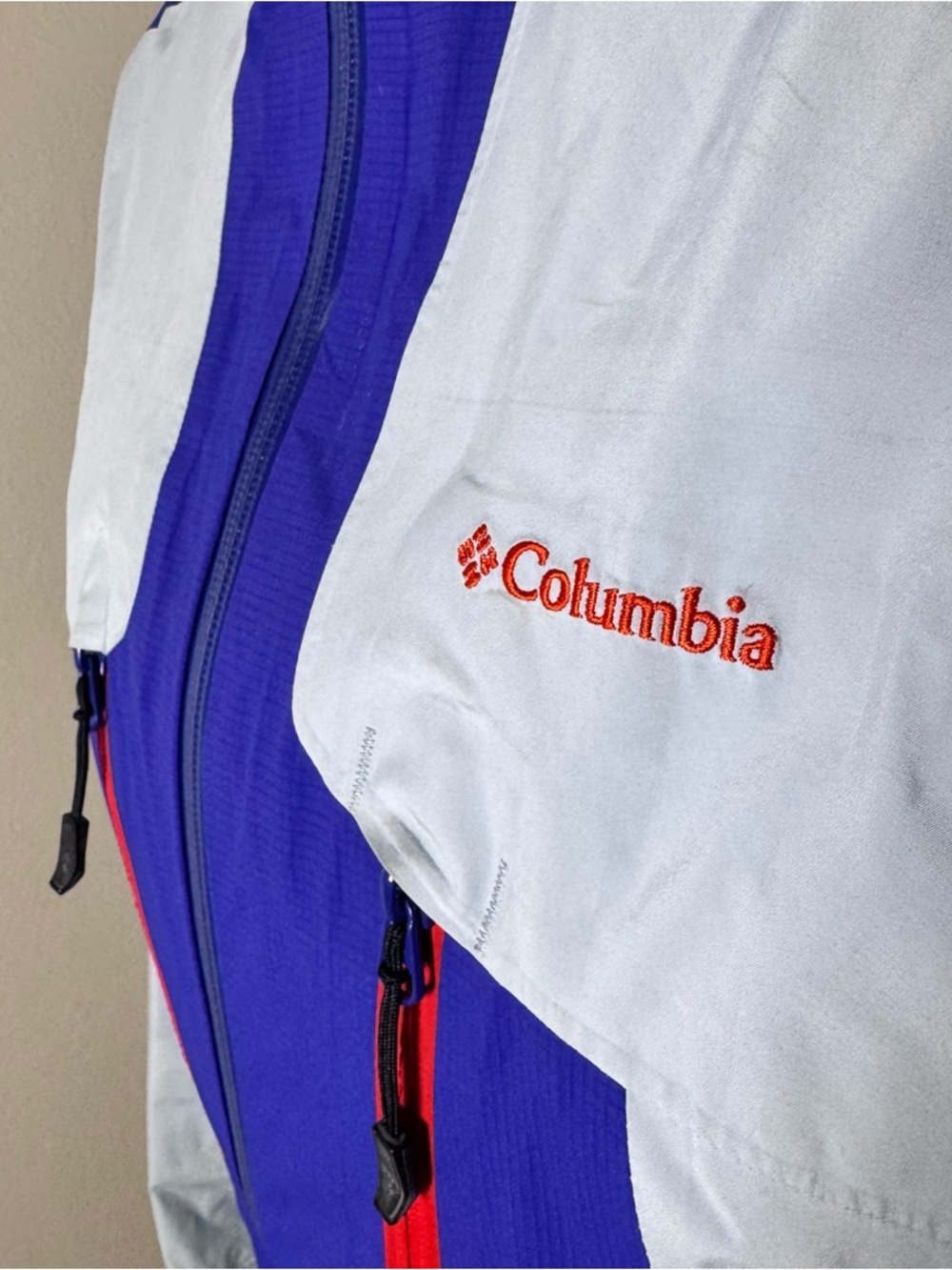 Columbia Omni-Dry Womens Jacket Hooded Waterproof Ski Shell Blue Gray Size L - Picture 3 of 15